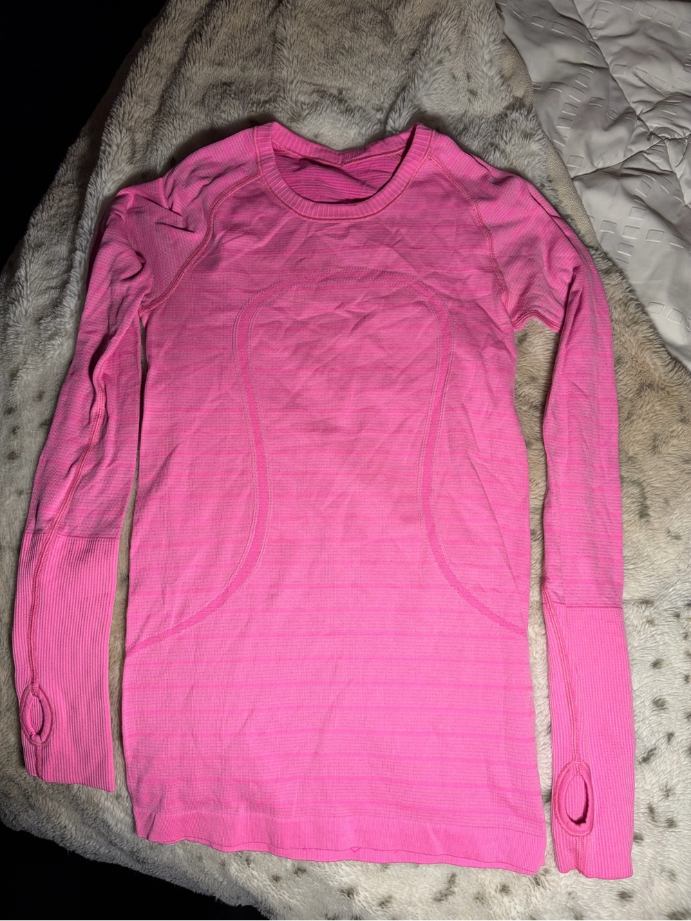 lululemon athletica Hot Pink Long Sleeve Crew Top